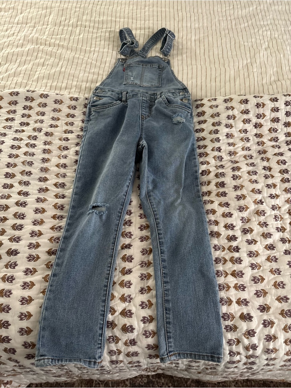 Levi's Light Blue Kids Denim Overalls with Bib Pocket
